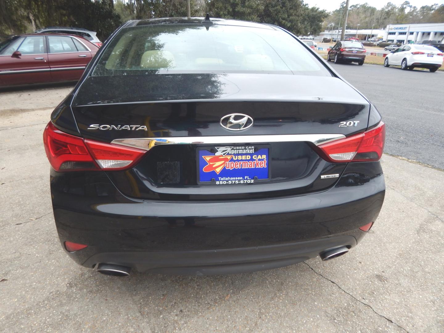 2014 Black /Tan Leather Hyundai Sonata Limited (5NPEC4AB2EH) with an 2.0L Turbo engine, Automatic transmission, located at 3120 W Tennessee St, Tallahassee, FL, 32304-1002, (850) 575-6702, 30.458841, -84.349648 - Used Car Supermarket is proud to present you with this loaded immaculate 2014 Hyundai Sonata Limited 2.0 Turbo with leather, Navigation, sunroof and low miles. Used Car Supermarket prides itself in offering you the finest pre-owned vehicle in Tallahassee. Used Car Supermarket has been locally family - Photo#3